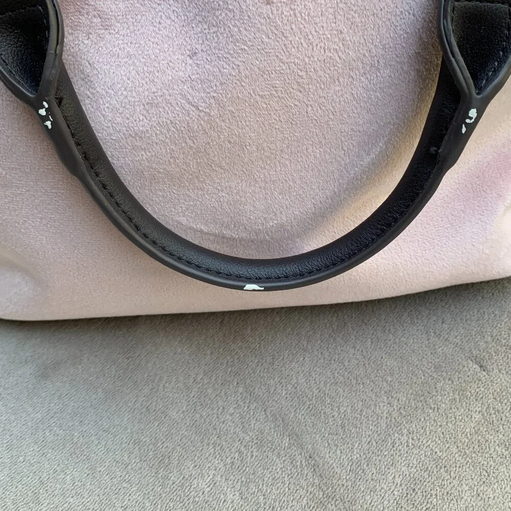 Juicy Couture Brushed Velvet and Faux Leather Handbag with Shoulder Strap - Picture 13 of 14